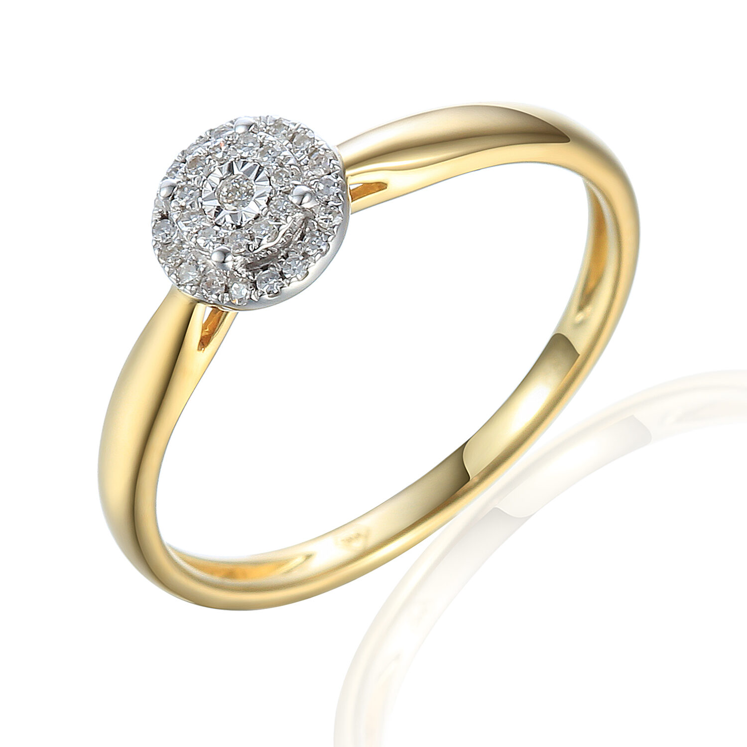 55158R014-G1Q3 Pierścionek złoty z diamentami - obrazek 1