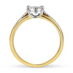 Pierścionek złoty z diamentami - obrazek 3