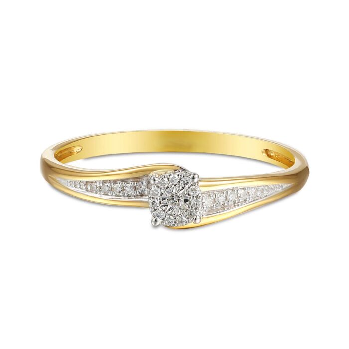 Pierścionek złoty z diamentem - obrazek 2