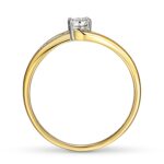 Pierścionek złoty z diamentem - obrazek 3