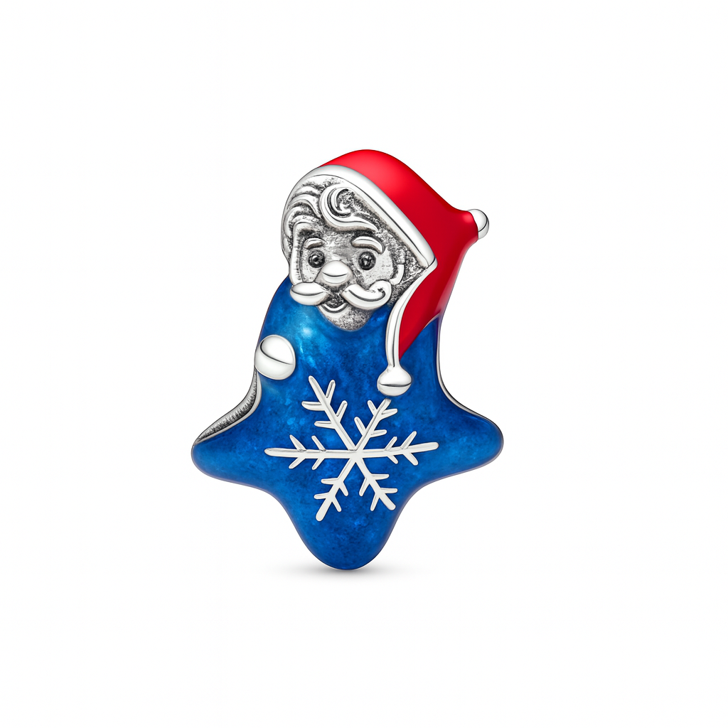 56664 Zawieszka do bransoletki Charms śnieżynka - obrazek 1