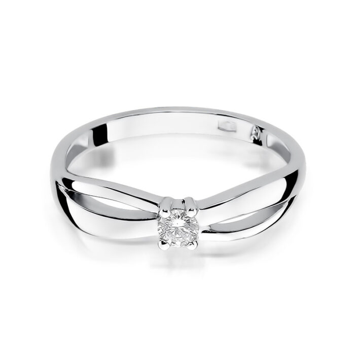 Pierścionek złoty z diamentem BD-W248B - obrazek 2