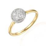 Pierścionek złoty z diamentami