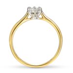 Pierścionek złoty z diamentami - obrazek 3