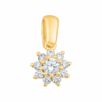 Zawieszka złota kwiatuszek z cyrkoniami