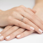 Pierścionek złoty z diamentem  BD-W335 - obrazek 4