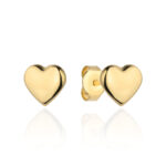 Kolczyki złote serduszka gładkie