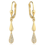 Kolczyki złote z cyrkoniami