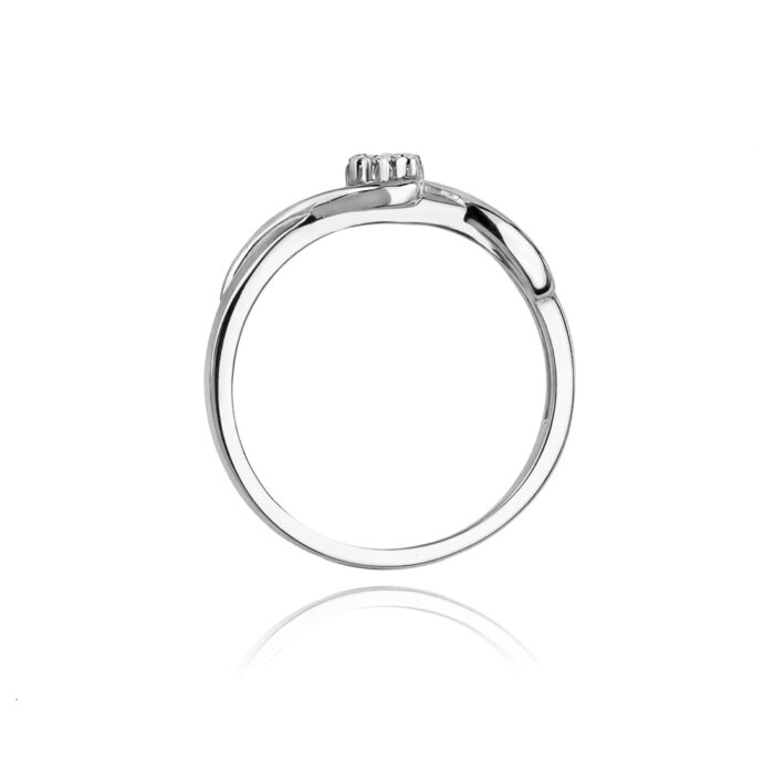 Pierścionek złoty z diamentami BD-W22B - obrazek 3