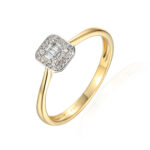 Pierścionek złoty z diamentami