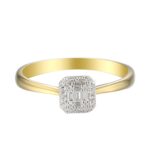 Pierścionek złoty z diamentami - obrazek 2