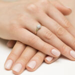 Pierścionek złoty z diamentami BD-W419 - obrazek 4