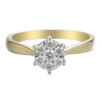 Pierścionek złoty z diamentami - obrazek 3