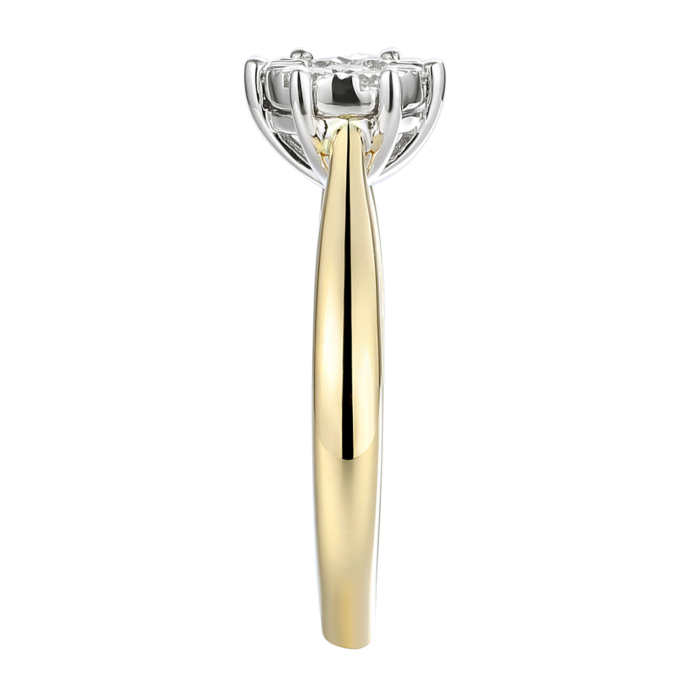 Pierścionek złoty z diamentami - obrazek 2