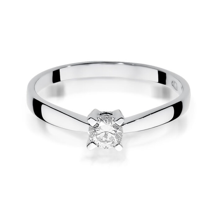 Pierścionek złoty z diamentem BD-W242B - obrazek 2