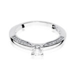 Pierścionek złoty z diamentem BD-W09 - obrazek 2