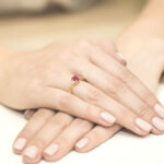 Pierścionek złoty z rubinem i diamentami BD-W02 - obrazek 4