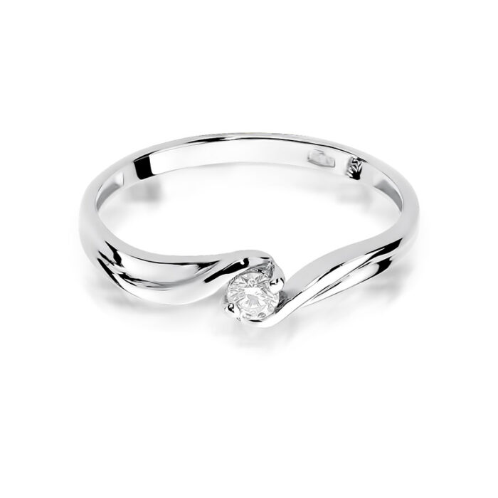 Pierścionek złoty z diamentem BD-W211B - obrazek 2