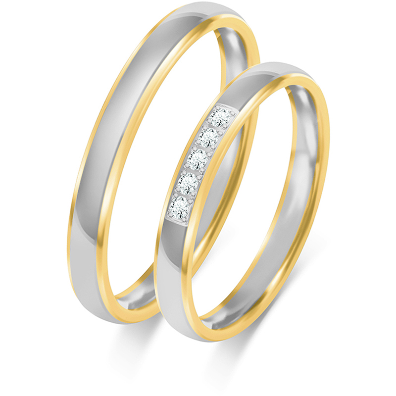 A-240_ZBZ Obrączki złote ZS-A-240 półokrągłe - obrazek 1