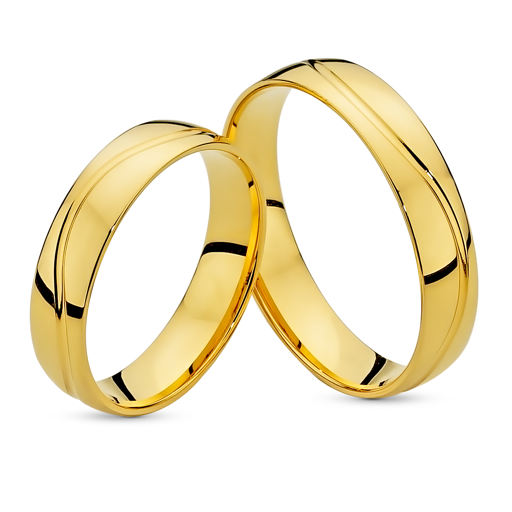 A7R00390 Obrączki złote SL36 półokrągłe - obrazek 1