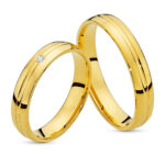 Obrączki złote SL38 półokrągłe