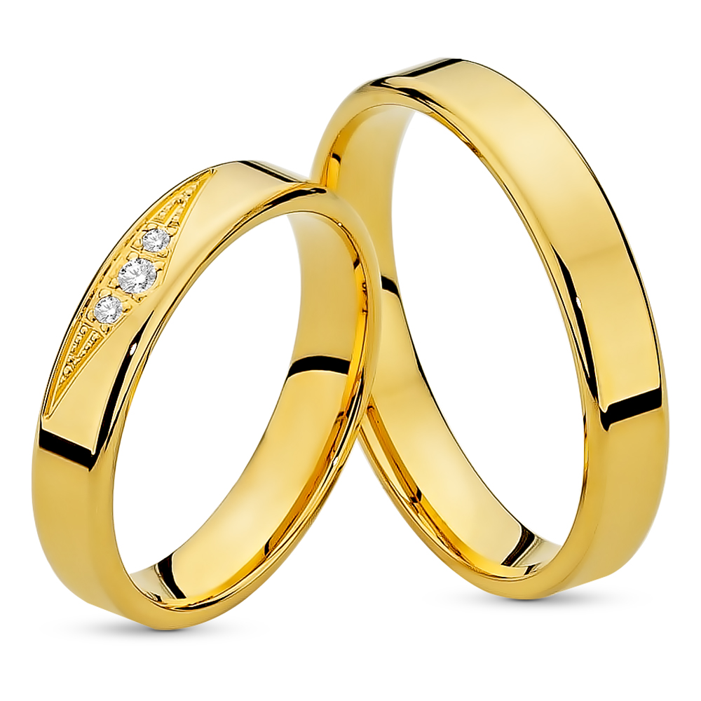 A7R00396 Obrączki złote SL40 płaskie - obrazek 1