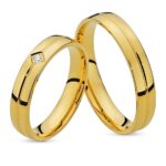 Obrączki złote SL35 półokrągłe