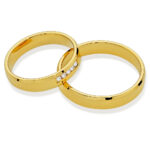 Obrączki złote SL51 płaskie - obrazek 2