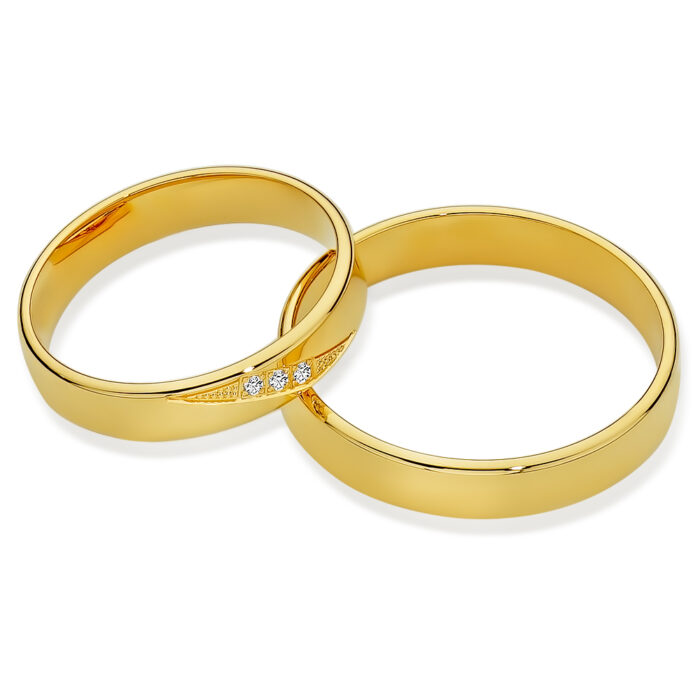 Obrączki złote SL42 płaskie - obrazek 2