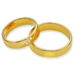 Obrączki złote SL39 płaskie - obrazek 2
