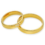 Obrączki złote SL40 płaskie - obrazek 2