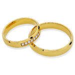 Obrączki złote SL50 płaskie - obrazek 2