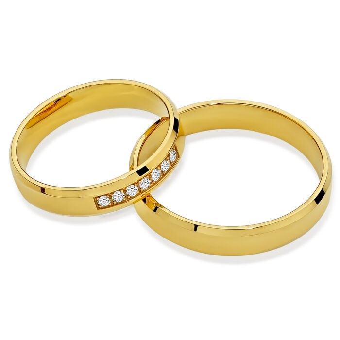 Obrączki złote SL50 płaskie - obrazek 2