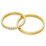 Obrączki złote SL43 płaskie - obrazek 2