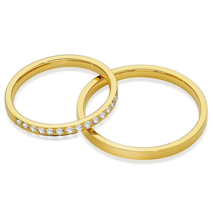 Obrączki złote SL43 płaskie - obrazek 2