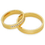 Obrączki złote SL44 płaskie - obrazek 2