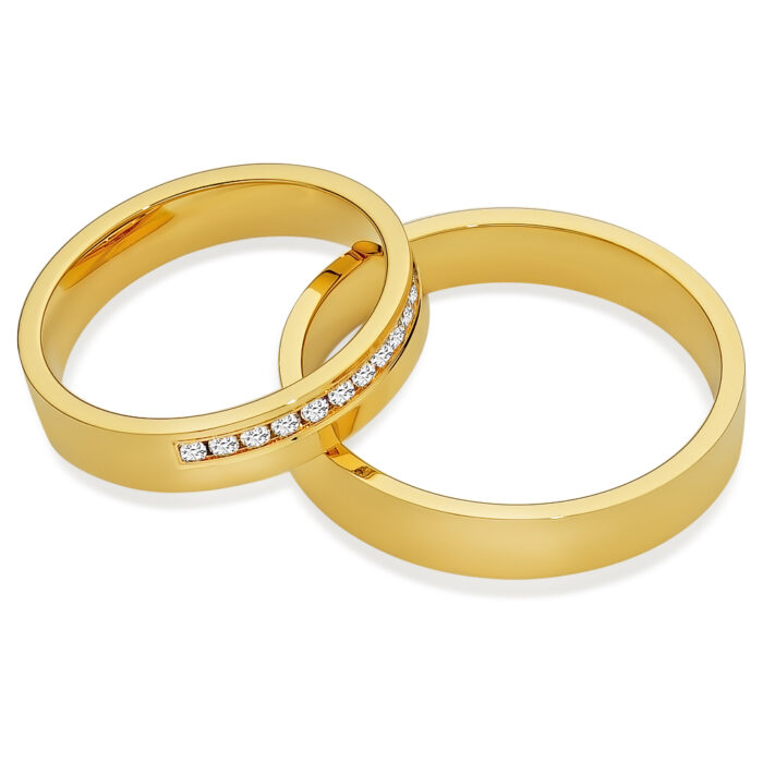 Obrączki złote SL44 płaskie - obrazek 2