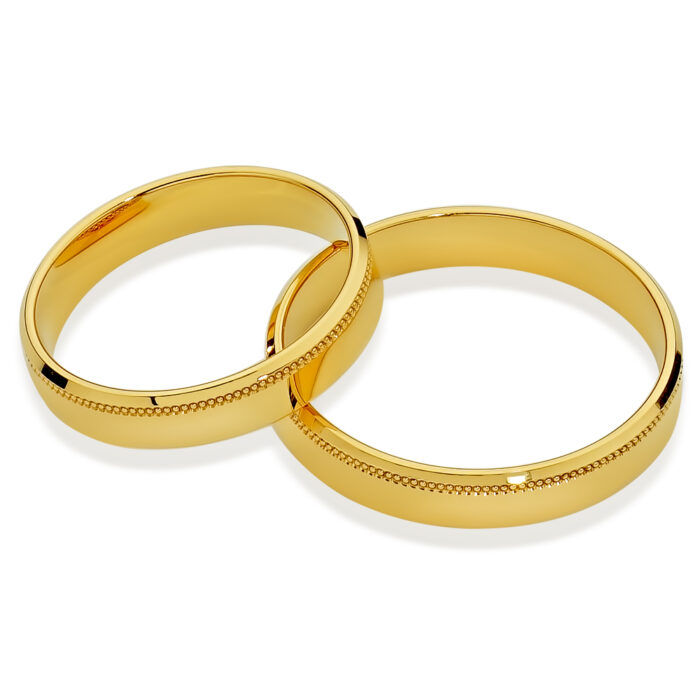 Obrączki złote SL47 płaskie - obrazek 2