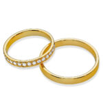 Obrączki złote SL23-A półokrągłe - obrazek 2