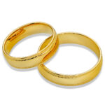 Obrączki złote SL21-A półokrągłe - obrazek 2