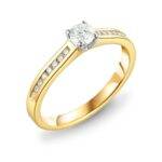 Pierścionek złoty z diamentami