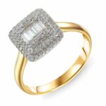 Pierścionek złoty z diamentami