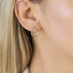 Kolczyki złote z diamentami - obrazek 2