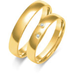 Obrączki złote ZS-B-117 półokrągłe