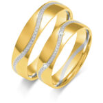 Obrączki złote ZS-B-224 półokrągłe