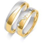 Obrączki złote ZS-B-225 półokrągłe