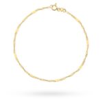 Bransoletka złota singapur z blaszką