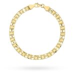 Bransoletka złota piatto z diamentowanym zdobieniem