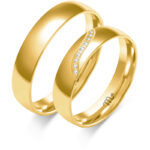 Obrączki złote ZS-C-132 półokrągłe