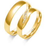 Obrączki złote ZS-C-133 półokrągłe